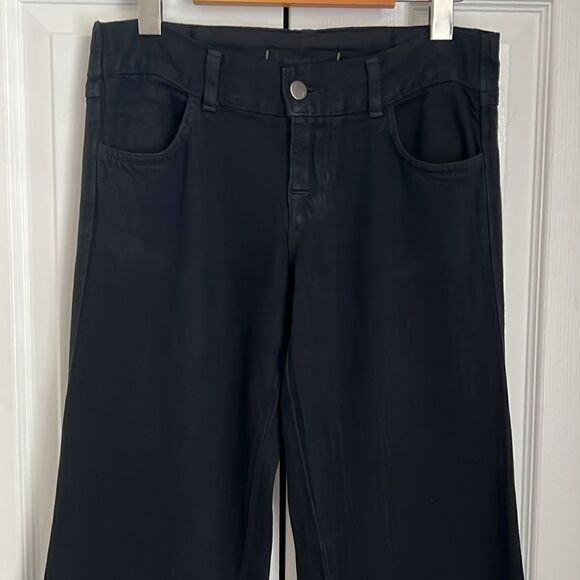 J Brand Black Flare Asymmetrical Seam Cotton Jeans Pants Size 25 - Picture 2 of 11